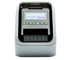 Etiketės spausdintuvas - Brother QL-820NWBc Professional Label Spausdintuvas, 110 labels/min, Juodas/Raudona