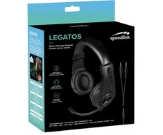 „Speedlink“ – „LEGATOS“ stereo žaidimų ausinės – skirtos PC / PS5 / PS4 / „XBOX Series X/S / Switch / OLED / Lite“, juodos