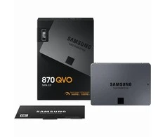 Kietasis diskas SSD SAMSUNG 870 QVO 2TB/SATA 3.0/Rašymo greitis 530 MBytes/sec/Skaitymo greitis 560 MBytes/sec/TBW 720 TB/MTBF 1500000 hours/MZ-77Q2T0BW