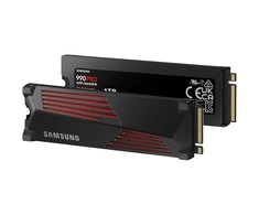 Vidinė atmintis SSD Samsung 990 PRO with Heatsink/1TB/M.2/PCIE/NVMe|MLC/Rašymo greitis 6900 MBytes/sec/Skaitymo greitis 7450 MBytes/sec/2.3mm/TBW 600 TB/MTBF 1500000 hours/MZ-V9P1T0CW