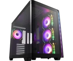 Kompiuterio korpusas FSP M580-BA, Midi Tower, juodas, Tempered Glass x 2