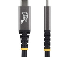 Kabelis USB StarTech 1m USB4 USB-C 80Gbps 240W 8K 120Hz DP2.1 Thunderbolt 4 Juodas (CC1M80GUSB4CABLE)