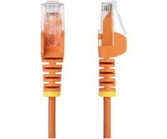 Oranžinis „StarTech.com“ 1,5 m oranžinis plonas CAT6 Ethernet kabelis, be užsegimo, 28AWG, LSZH - patch kabelis - RJ-45 (M) iki RJ-45 (M) - 1,5 m - 3,6 mm - UTP - CAT 5/5e/6 - IEEE 802.3bt - be užsegimo - be užsegimo - oranžinis