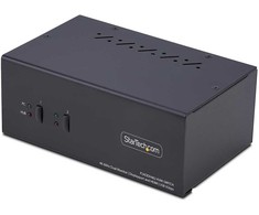 Przełącznik StarTech StarTech.com P2ADDH462-KVM-SWITCH, 3840 x 2160 pikselių, 4K Ultra HD, 36 W, Juodas