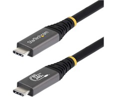 Kabelis USB StarTech USB4 50 cm USB-C 80 Gb/s Thunderbolt DisplayPort 2.1 240W Juodas (CC50CM80GUSB4CABLE)