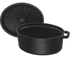 Zwilling Keptuvė - Staub Ovali Keptuvė 41cm 12L Ketaus Emalis Juoda