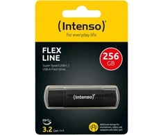 Intenso Flex Line 256 GB, USB-Stick - juodas, USB-C und USB-A