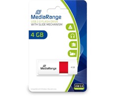 STICK MediaRange USB STICK 4GB USB 2.0 Slider red