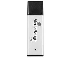 MediaRange MR1905-1 pamięć USB 1 TB USB Typu-A 3.2 Gen 1 (3.1 Gen 1) Juodas, Sidabrinė