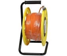 Synergy21 Kabeltrommel, CAT6A, 50m, CAT7A Rohkabel S-STP(S/FTP), mit 2x Buchsen RJ45(CAT6A), LSZH,