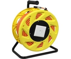 Synergy21 Kabeltrommel, CAT6A, 90m, CAT7A Rohkabel S-STP(S/FTP), mit 1x Buchse/Stecker RJ45(CAT6A), LSZH,