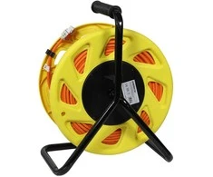 Synergy21 Kabeltrommel, CAT6A, 90m, CAT7A Rohkabel S-STP(S/FTP), mit 2x Buchsen RJ45(CAT6A), LSZH,