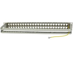 Synergy21 Keystone, Modulträger, 19Patchpanel für 48xTP-Modul, 1HE(t95mm), Lichtgrau