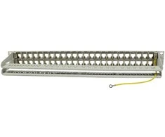 Synergy21 Keystone, Modulträger, 19Patchpanel für 48xTP-Modul, 1HE(t95mm), Lichtgrau