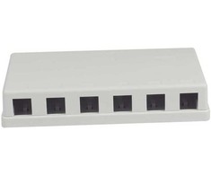 Synergy21 Keystone, Modulträger, Patchpanel für 6x TP-Modul, Aufputz, baltas(ABS)