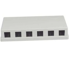 Synergy21 Keystone, Modulträger, Patchpanel für 6x TP-Modul, Aufputz, baltas(ABS)