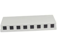Synergy21 Keystone, Modulträger, Patchpanel für 8x TP-Modul, Aufputz, baltas(ABS)