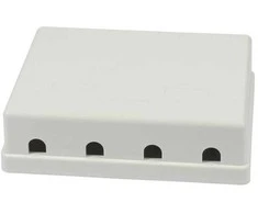Synergy21 Keystone, Modulträger, Patchpanel für 4x TP-Modul, Aufputz, baltas(ABS)