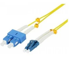 Synergy21 LWL-2-Faser-Patchk. 0,5mtr.LC-SC, 9/125um, OS2, AD=2mm, flexible Knickschutztülle, G657.A2,