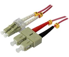 Synergy21 LWL-2-Faser-Patchk. 1,0mtr.LC-SC, 50/125um,OM4, AD=2mm,