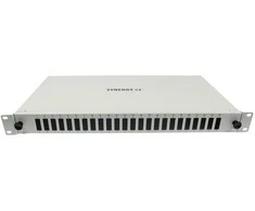 Synergy21 LWL-Patchpanel für 24xSC-Duplex/LC-Quad-Buchsen, 19/1HE, be SC/LC-Kupplungen, Lichtgrau