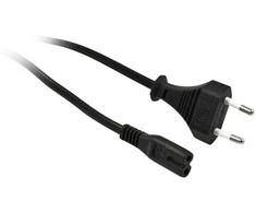 Synergy21 Netzkabel 230V Euro-Stecker/Euro8(C7)-Buchse, 1,8m, Juodas 250V/2.5A,