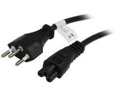 Synergy21 Netzkabel 230V Schweiz(Stecker)J12/Kaltgeräte C5(Buchse,Michymouse), 1,8m, Juodas,