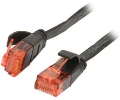 Synergy21 Patchkabel RJ45, CAT6 250Mhz, 0,5m juodas, UTP(U/UTP), PVC, Flach