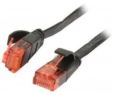 Synergy21 Patchkabel RJ45, CAT6 250Mhz, 5m juodas, UTP(U/UTP), PVC, Flach