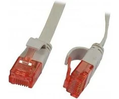 Synergy21 Patchkabel RJ45, CAT6 250Mhz, 1,0m grau, UTP(U/UTP), PVC, Flach