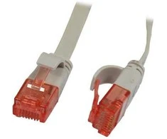 Synergy21 Patchkabel RJ45, CAT6 250Mhz, 0,5m grau, UTP(U/UTP), PVC, Flach
