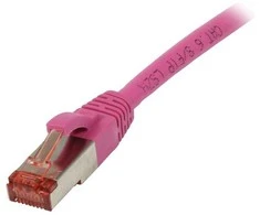 Synergy21 Patchkabel RJ45, CAT6 250Mhz, 0,15m magenta, S-STP(S/FTP), TPE/LSZH(Superflex)