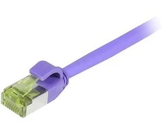 Synergy21 Patchkabel RJ45, CAT6A 500Mhz, 10m, lila, S-STP(S/FTP), slimline rund d=4,5mm, TPE/LSZH(Superflex), AWG28, mit CAT7 Rohkabel,