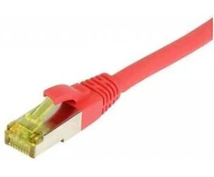 Synergy21 Patchkabel RJ45, CAT6A 500Mhz, 3m, raudona, S-STP(S/FTP), TPE/LSZH(Ultraflex), AWG26, mit CAT7 Rohkabel,