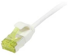 Synergy21 Patchkabel RJ45, CAT6A 500Mhz, 10m, baltas, U/FTP, slimline rund d=3,8mm, TPE/LSZH(Superflex), AWG32, mit CAT7 Rohkabel,