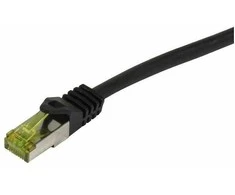 Synergy21 Patchkabel RJ45, CAT6A 500Mhz, 40m, juodas, S-STP(S/FTP), TPE/LSZH Indoor/outdoor (UV/Vanduo/oil/-resistant), AWG26, mit CAT7 Rohkabel,