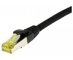 Synergy21 Patchkabel RJ45, CAT6A 500Mhz, 25m, juodas, S-STP(S/FTP), TPE/LSZH(Ultraflex), AWG26, mit CAT7 Rohkabel,