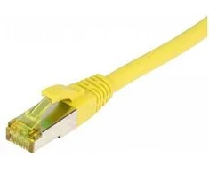Synergy21 Patchkabel RJ45, CAT6A 500Mhz, 0,15m, gelb, S-STP(S/FTP), TPE/LSZH(Ultraflex), AWG26, mit CAT7 Rohkabel,