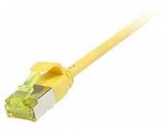Synergy21 Patchkabel RJ45, CAT6A 500Mhz, 0,15m, gelb, U/FTP, slimline rund d=3,8mm, TPE/LSZH(Superflex), AWG32, mit CAT7 Rohkabel,