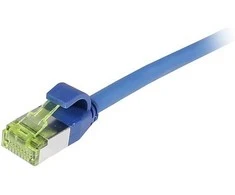 Synergy21 Patchkabel RJ45, CAT6A 500Mhz, 0,5m, blau, S-STP(S/FTP), slimline rund d=4,5mm, TPE/LSZH(Superflex), AWG28, mit CAT7 Rohkabel,