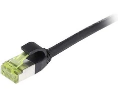 Synergy21 Patchkabel RJ45, CAT6A 500Mhz, 1,5m, juodas, S-STP(S/FTP), slimline rund d=4,5mm, TPE/LSZH(Superflex), AWG28, mit CAT7 Rohkabel,