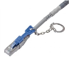 Synergy21 Patchkabel RJ45, CAT6A 500Mhz, 3m, grau, S-STP(S/FTP), mit Schloss, AWG26,