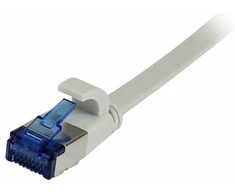 Synergy21 Patchkabel RJ45, CAT6A 500Mhz, 0,25m, grau, U/FTP, flach, TPE(Superflex), AWG32,