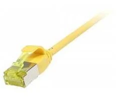 Synergy21 Patchkabel RJ45, CAT6A 500Mhz, 1,0m, gelb, U/FTP, slimline rund d=3,8mm, TPE/LSZH(Superflex), AWG32, mit CAT7 Rohkabel,