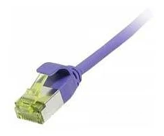Synergy21 Patchkabel RJ45, CAT6A 500Mhz, 0,15m, lila, U/FTP, slimline rund d=3,8mm, TPE/LSZH(Superflex), AWG32, mit CAT7 Rohkabel,