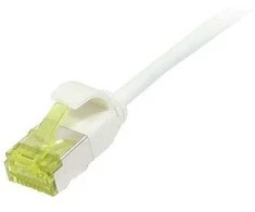 Synergy21 Patchkabel RJ45, CAT6A 500Mhz, 0,25m, baltas, U/FTP, slimline rund d=3,8mm, TPE/LSZH(Superflex), AWG32, mit CAT7 Rohkabel,