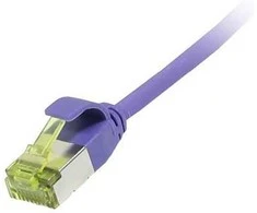 Synergy21 Patchkabel RJ45, CAT6A 500Mhz, 3m, lila, U/FTP, slimline rund d=3,8mm, TPE/LSZH(Superflex), AWG32, mit CAT7 Rohkabel,