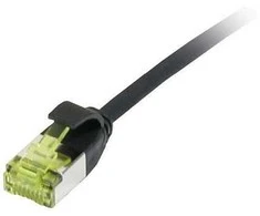 Synergy21 Patchkabel RJ45, CAT6A 500Mhz, 3m, juodas, U/FTP, slimline rund d=3,8mm, TPE/LSZH(Superflex), AWG32, mit CAT7 Rohkabel,