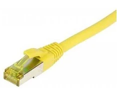 Synergy21 Patchkabel RJ45, CAT6A 500Mhz, 1,0m, gelb, S-STP(S/FTP), TPE/LSZH(Ultraflex), AWG26, mit CAT7 Rohkabel,