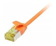 Synergy21 Patchkabel RJ45, CAT6A 500Mhz, 1,0m, oranžinis, U/FTP, slimline rund d=3,8mm, TPE/LSZH(Superflex), AWG32, mit CAT7 Rohkabel,